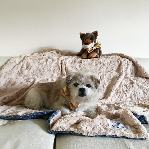 Image of Luxury Faux Fur Beige Blankets for your pets and people from Hound and Friends