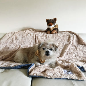 Luxury Faux Fur Beige Blankets for your pets and people from Hound and Friends