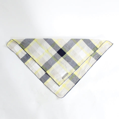 Image of Ro Reversible Tie-on Blue and Yellow Plaids Bandana for Matching Dog Bandanas and Accessories | Hound and Friends