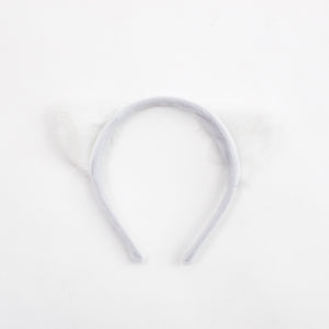 White Fuzzy Ears Headband