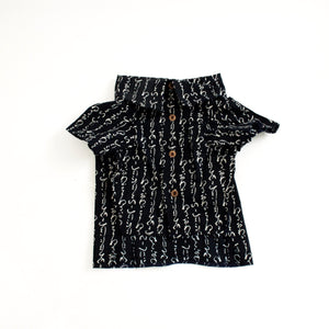 Indigo Character Linen Button Down Shirt