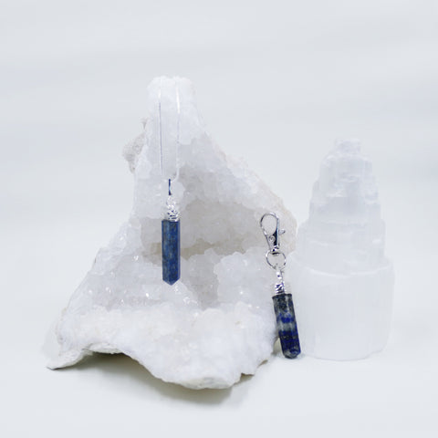 Image of Blue Lapis Lazuli energy crystal sets of necklaces and clip pendants | Hound and Friends