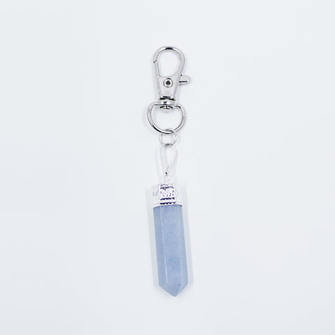 Image of Angelite energy crystals matching set of necklaces and clip pendants | Hound and Friends