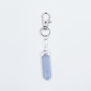 Angelite energy crystals matching set of necklaces and clip pendants | Hound and Friends