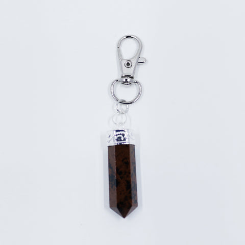 Image of Mahogany Obsidian energy crystals necklaces and matching pet clip pendant | Hound and Friends