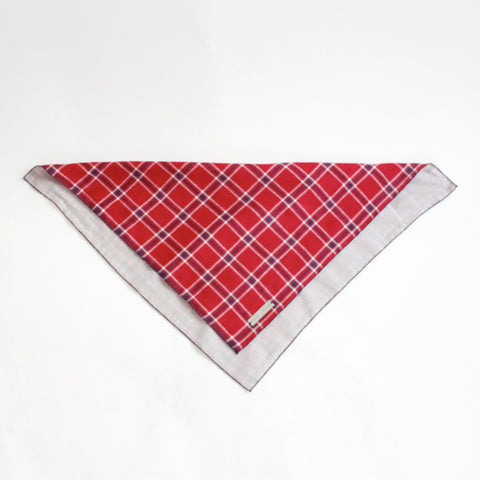 Image of Dara Reversible Tie on Dog Square Bandana | Hound and Friends