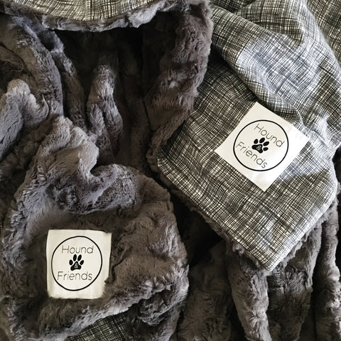 Image of Luxury Faux Fur Gray Blankets for your pets and people from Hound and Friends