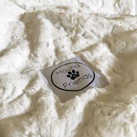 Image of Luxury Faux Fur White Blankets for your pets and people from Hound and Friends