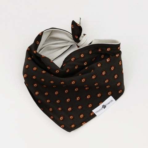 Image of Hogan Reversible Dog Bandana matching with owners | Hound and Friends