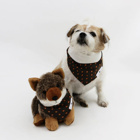 Image of Hogan Reversible Dog Bandana matching with owners | Hound and Friends