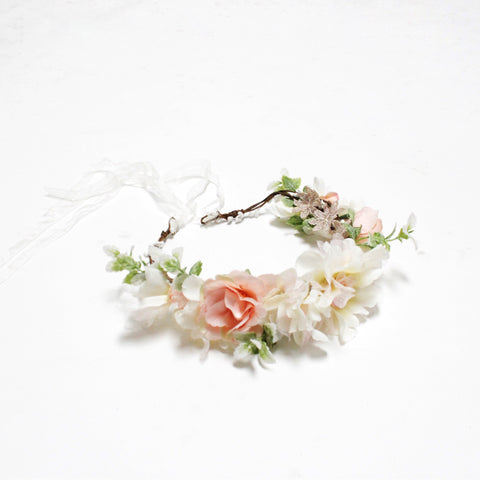 Image of Loxley Wedding Flower Crown for people and their pets from Hound and Friends.