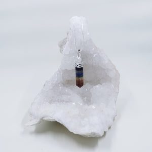 Rainbow 7 Chakras energy crystals sets of necklaces and clip pendants | Hound and Friends
