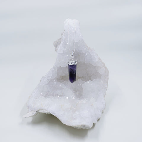 Image of Amethyst necklace and clip pendant set | Energy Crystals from Hound and Friends