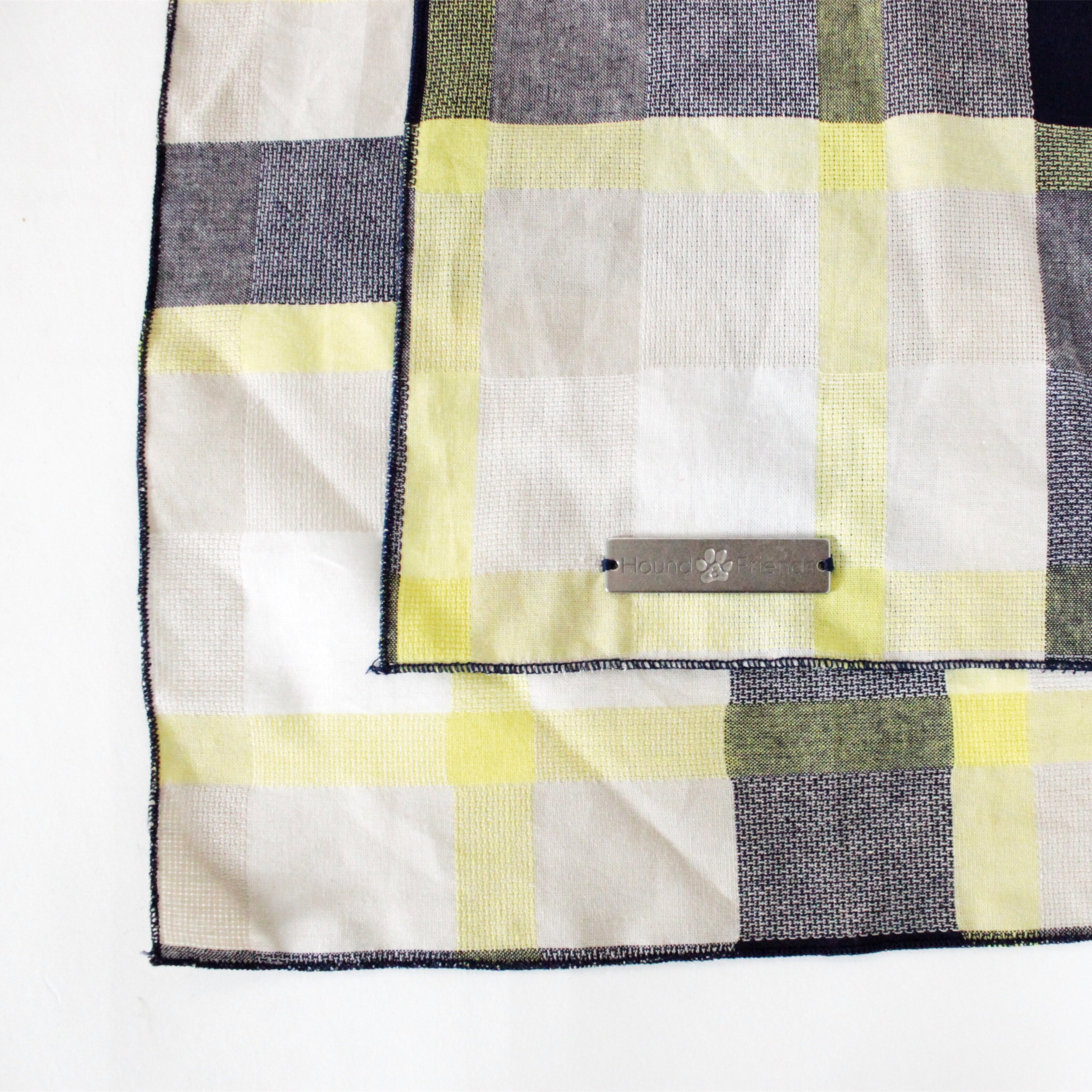 Ro Reversible Tie-on Blue and Yellow Plaids Bandana for Matching Dog Bandanas and Accessories | Hound and Friends