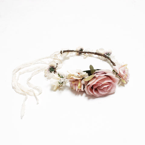 Image of Rosie Wedding Flower Crown for people and their pets from Hound and Friends.