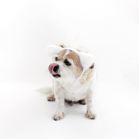 Image of White Fuzzy Ears Headband