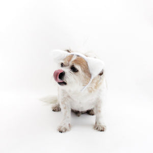 White Fuzzy Ears Headband